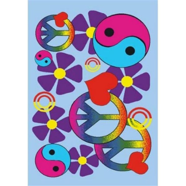 La Rug, Fun Rugs La Rug FT-118 1929 19 in. x 29 in. Fun Time Lovely Peace Accent Rug FT-118 1929